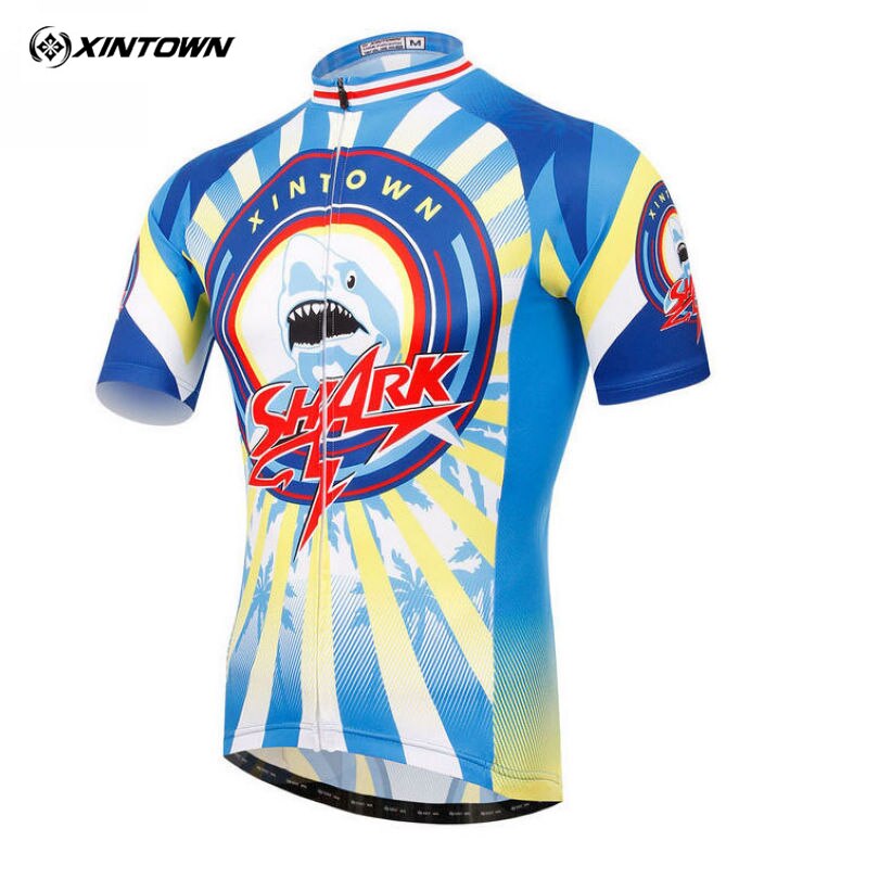 XINTOWN  Blue Shark Mens Ƿ Ropa ciclismo Ŭ  ݼҸ  Sportwear Top